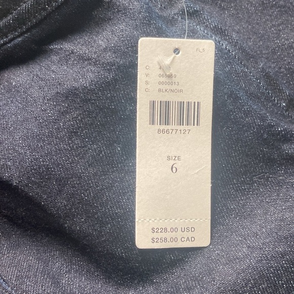 Pilcro Dramatic Bow Back Mini DressSz 6 Avantgarde Denim Cotton Black Anthro - Picture 5 of 9